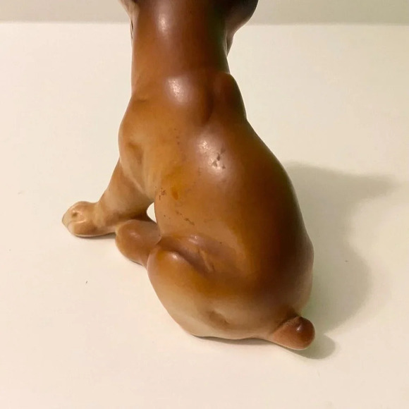 Vintage Porcelain Boxer Dog Figurine Japan 3 Inch  Tall Puppy Figure - Picture 12 of 14
